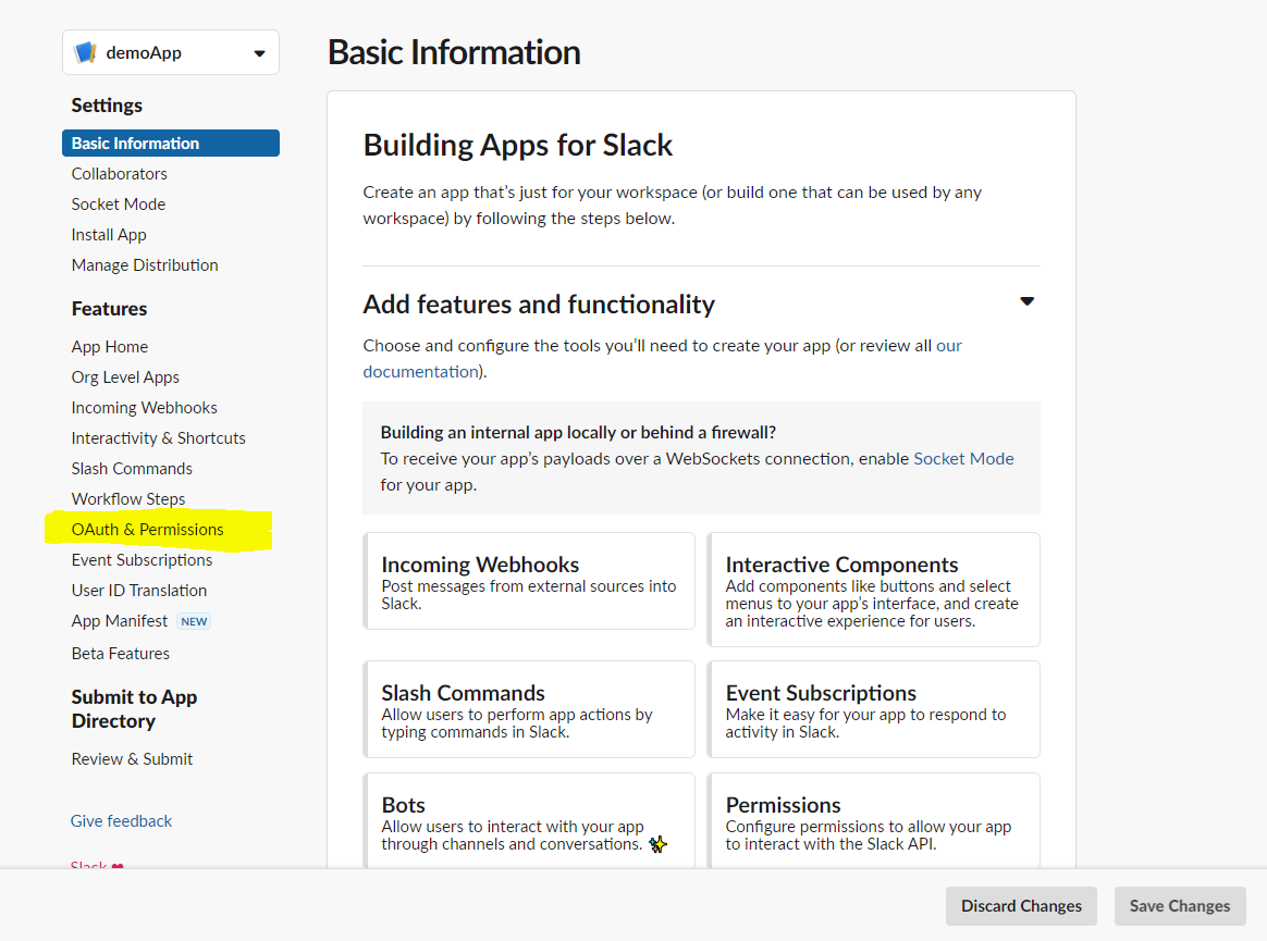 After create app success